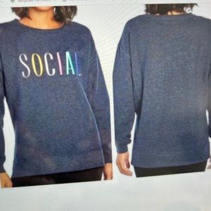 Fire Fox sweatshirt size small navy blue